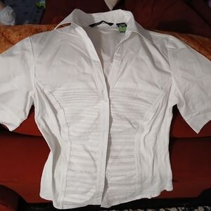 Zac & Rachel White Button-Up Blouse